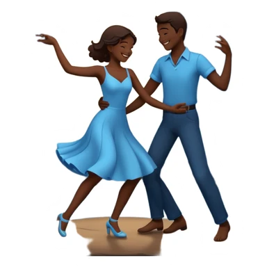 Couple dancing under the moonlight sticker