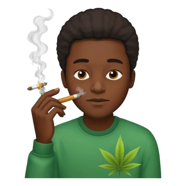 Black man smoking weed sticker