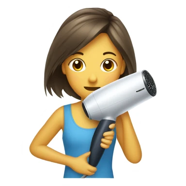 girl dries sail with hair dryer sticker