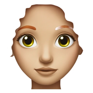 green eyes  red headed girl sticker