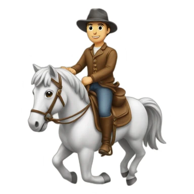 Homme sur cheval sticker