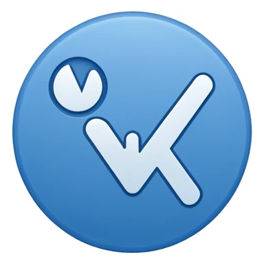 Generate an emoji. A white tick in the blue circle. (Such as TikTok verified tick) sticker