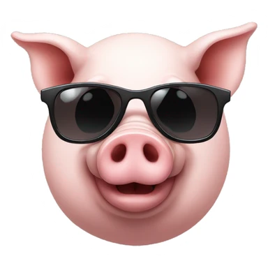 pig with sunglasses sticker