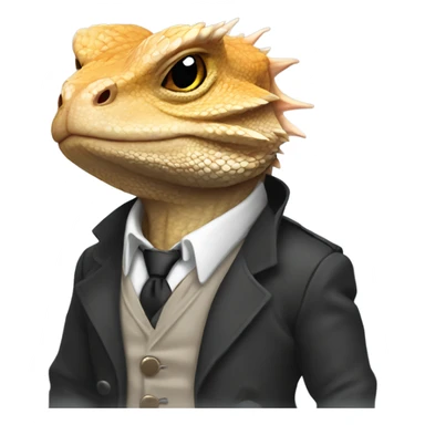 Bearded dragon gangster sticker