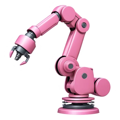 automated pink robotic arm sticker