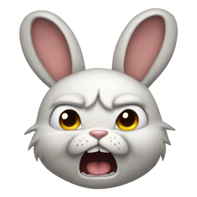Angry bunny sticker