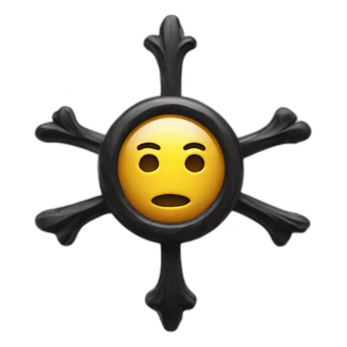 Croix noire fond blanc sticker