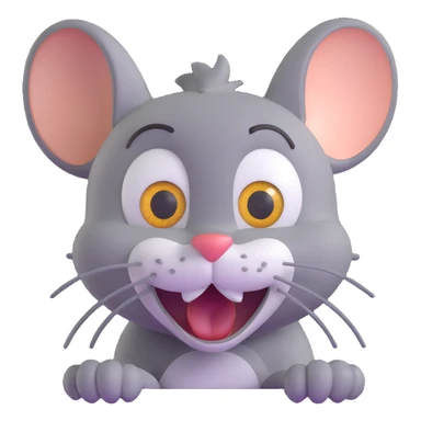 Jerry from Tom and Jerry cartoon waking up startled with wide eyes sticker
