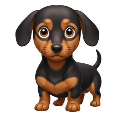 black and tandachsund sticker