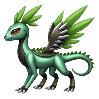 Meloetta-Zygarde-Sceptile-Protogen-hybrid-fusion-Fakémon-creature, full body sticker