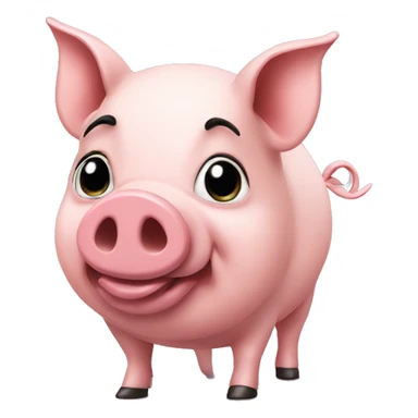 Pig in high heels sticker