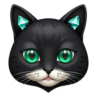 🐈‍⬛ with a small diamond  sticker