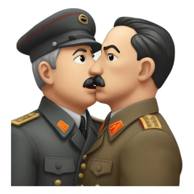 hitler kissing stalin sticker