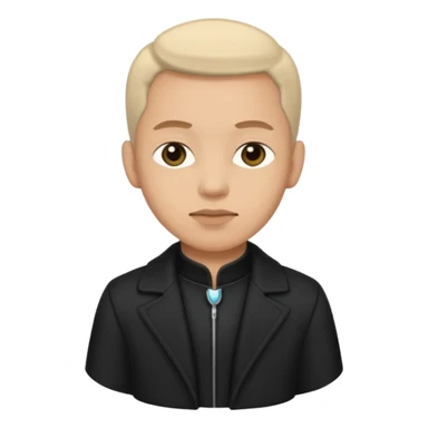 time traveler in black clothes sticker