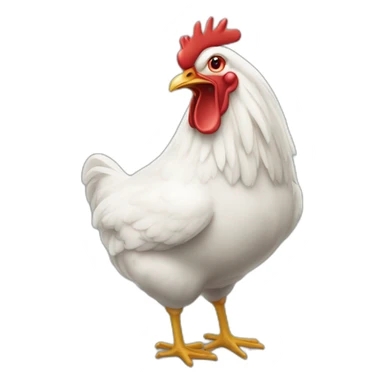 Une dent qui a une poule en laisse sticker