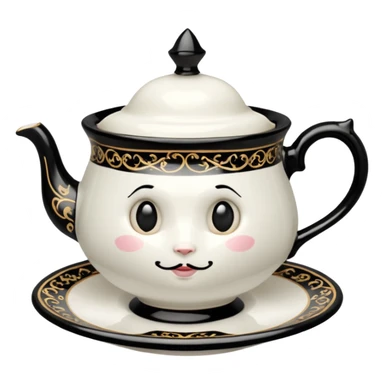 Alice in Wonderland teacup gothic sticker