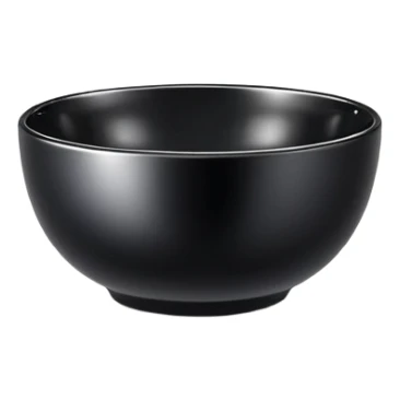 small black shiny bowl sticker