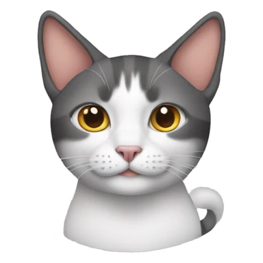 A cat with human ears sticker