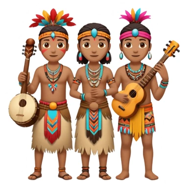 tribals in tribal colors festival time sticker