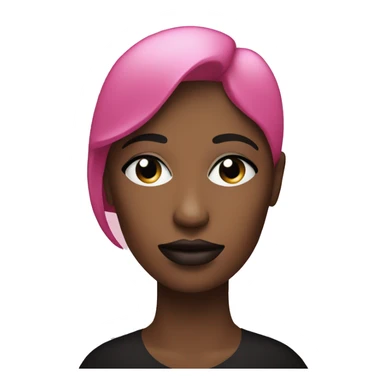 speech bubble dots pink black woman sticker
