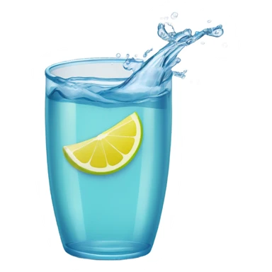 vaso de agua con limon sticker