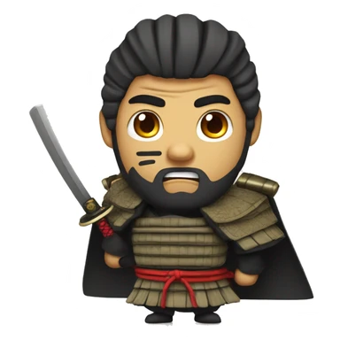 Samurai in complete shock sticker