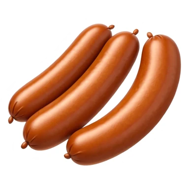 Linked together sausages.
Apple emoji style sticker