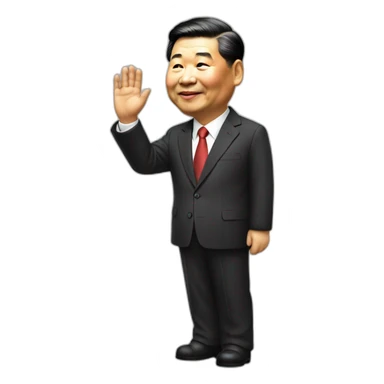 xi jinping waving sticker