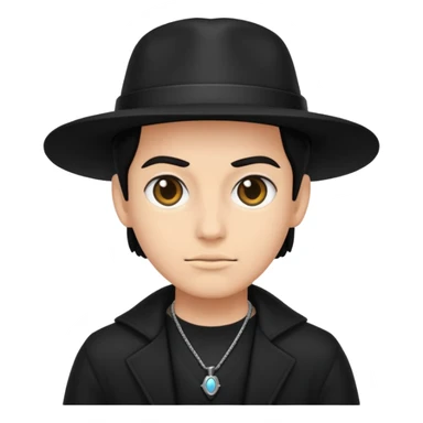 time traveler in black clothes sticker