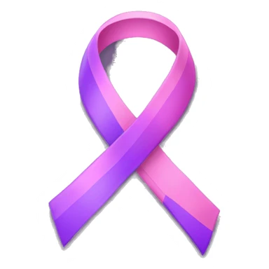 pink and purple ribbon  sticker