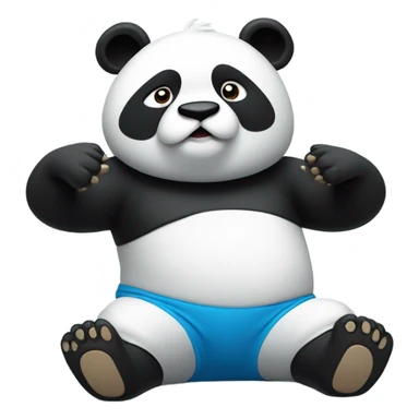 Panda Doing Sit-ups sticker