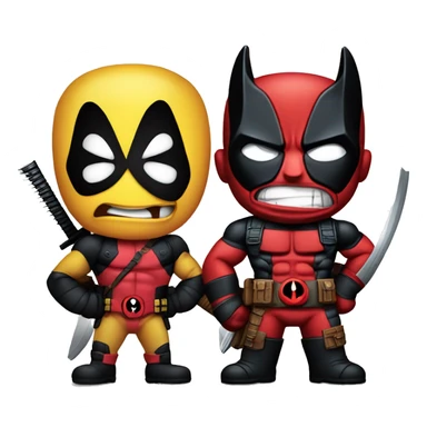 Deadpool and wolverine being sassy sticker