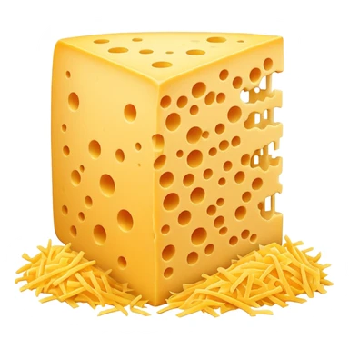 Grated cheese sticker