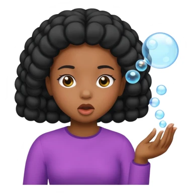 Bubble Blowing black girl sticker