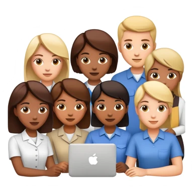 A group of people working together as a team sticker