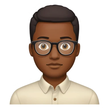 Black handsome guy with glasses  sticker