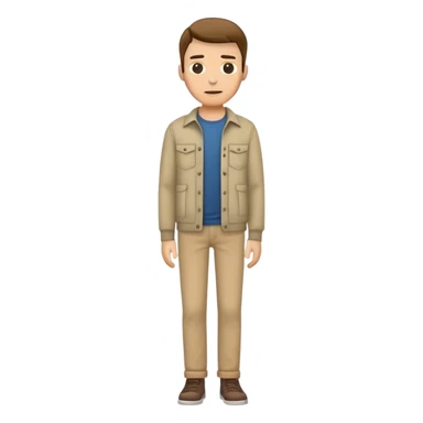 man with empty, turned-out pockets, frontal view sticker