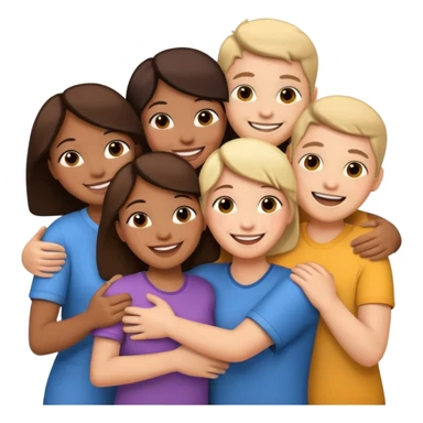 Abrazo grupal sticker