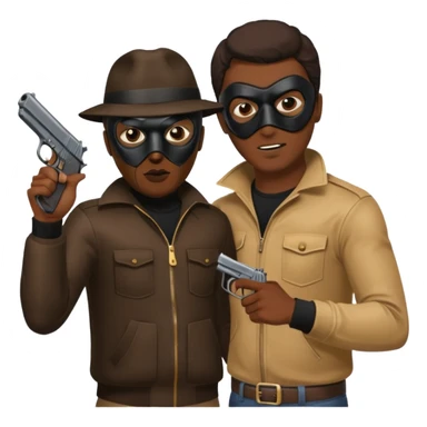 Chicago savage standing over his opposition pointing his gun and put one of those old 1970 burglary shisty mask sticker