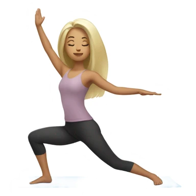 pretty asian with blonde hair doing yoga sticker