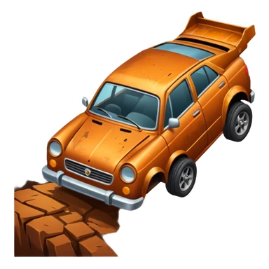 Car Fall in CLIFF  sticker