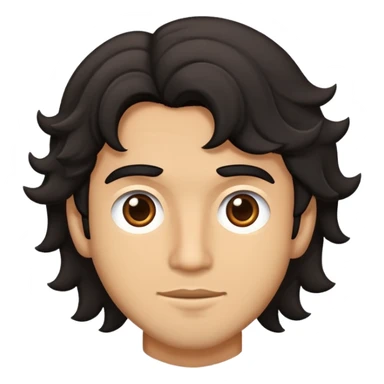 brown wheatish tone man with black hair wavy sticker