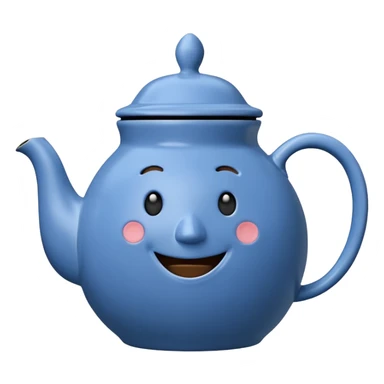 talking teapot blue sticker
