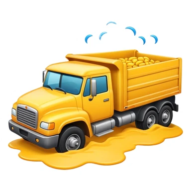 Truck run over emoji sticker