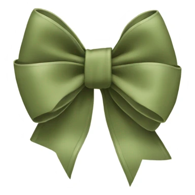 Khaki green bow  sticker