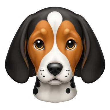 Black and white spotted coonhound sticker