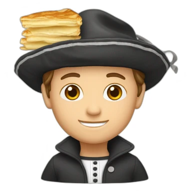 Breton avec une crêpe sticker
