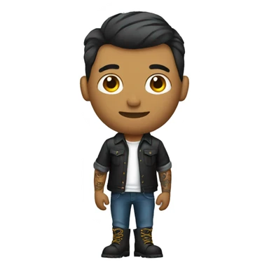 male tattoo artist with boots sticker