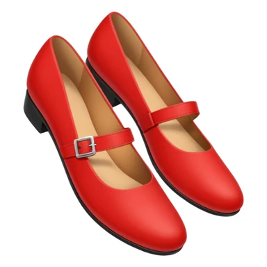 plain isolated red flat shoes sticker