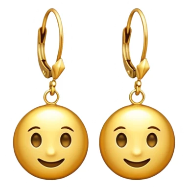 create a golden earrings emoji  the most attractive any one or all of them ill choose it should be fully golden sticker
